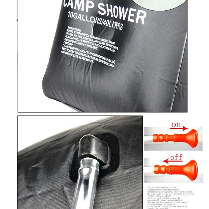 Douche Portable Solaire 40L Chauffage Naturelle