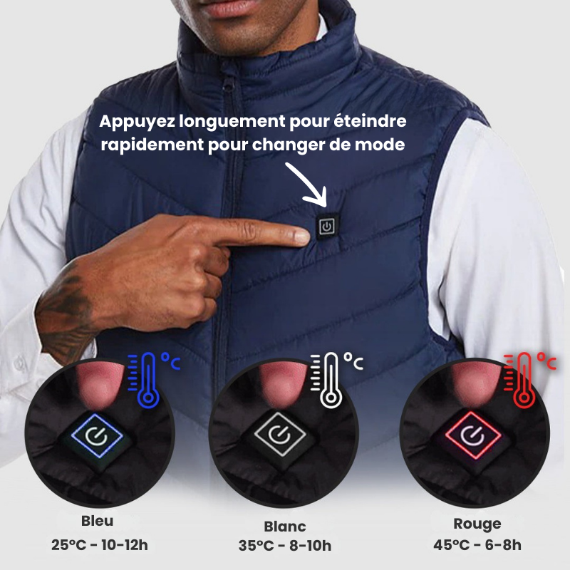 Doudoune sans manche chauffante Unisexe