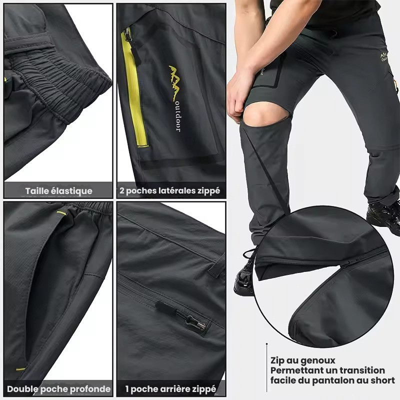Pantalon Randonnée Convertible Printemps/Été Homme | Spring Guard