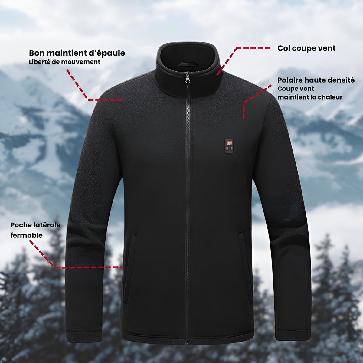 Polaire Chauffante Randonnée Homme/Femme