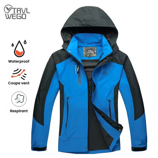 Veste Randonnée Chaude Déperlante Coupe Vent Homme