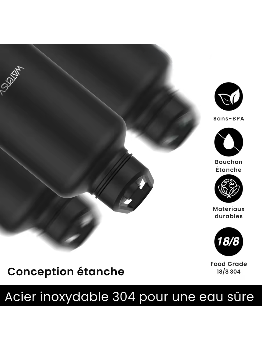 Gourde Isotherme en acier inoxydable grande capacité - Randonnée, trekking, alpinisme