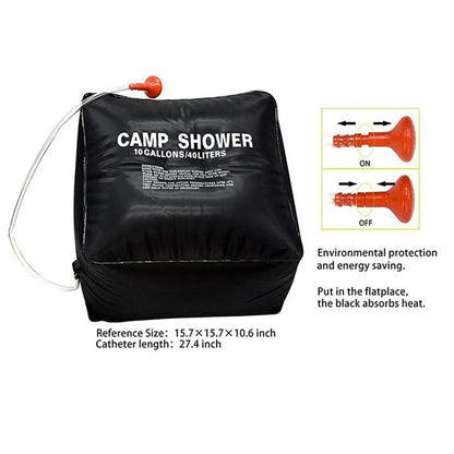 Douche Portable Solaire 40L Chauffage Naturelle