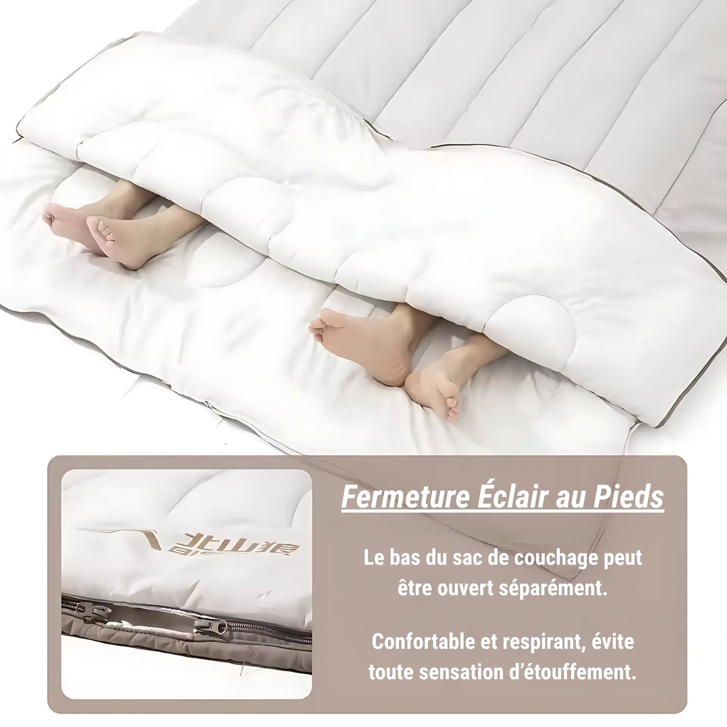 Sac de couchage 2 Personnes | Camping/Randonnée 5-10°C