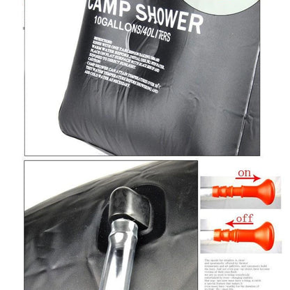 Douche Portable Solaire 40L Chauffage Naturelle
