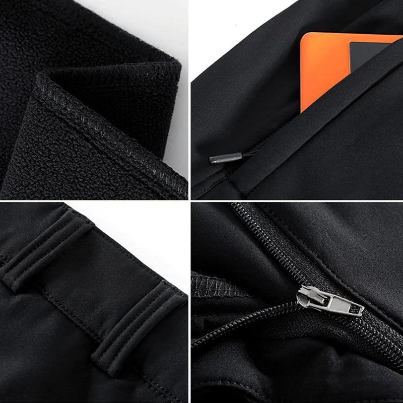 Pantalon Imperméable Coupe Vent Polaire Randonnée Homme/Femme