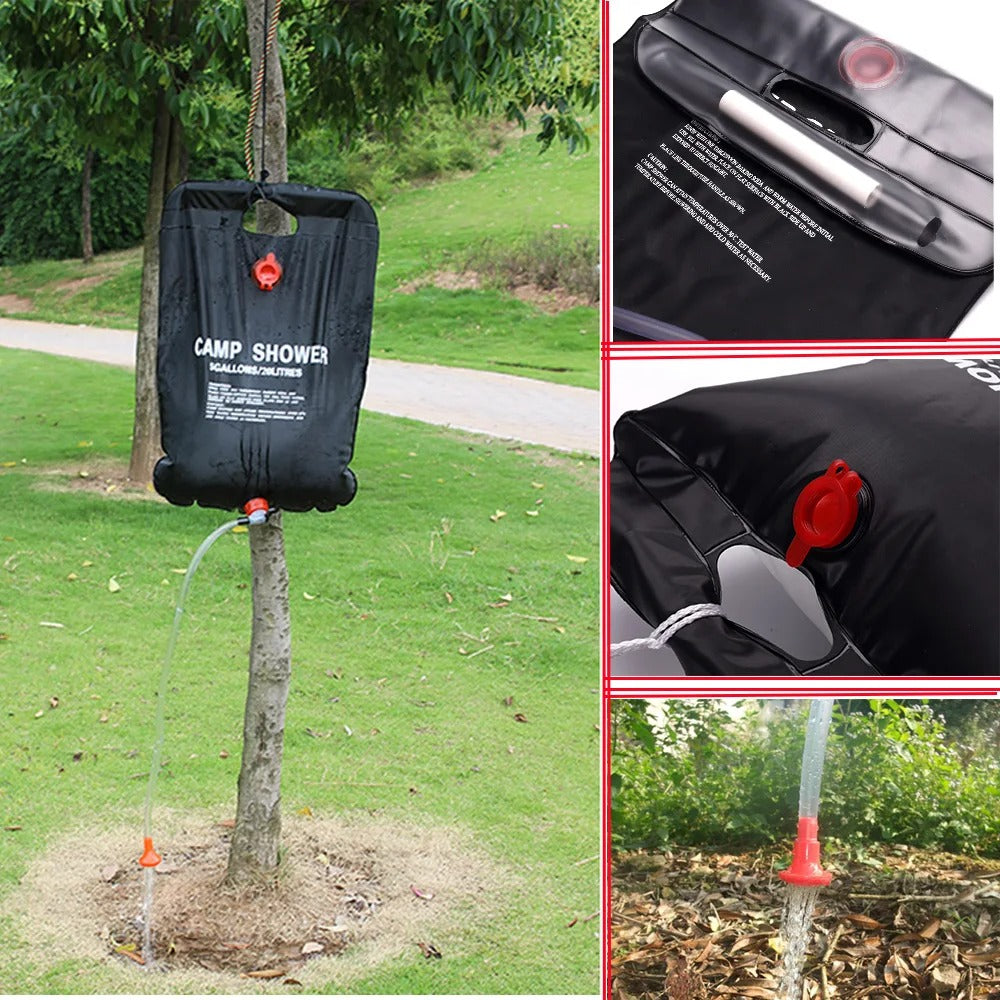Douche solaire portable 20L Chauffe Naturellement